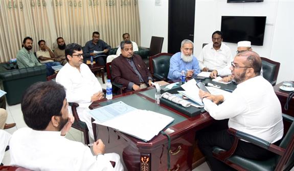 Director General Karachi Development Authority Syed Shujaat Hussain presided a high-level meeting in his office at KDA Civic Center.