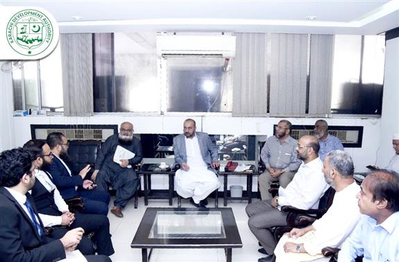 DG KDA Syed Muhammad Ali Shah is presiding over a meeting. 