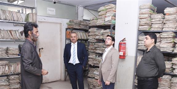 Director General Karachi Development Authority Asif Jan Siddiqui paid an important visit to the records room of the KDA Civic Center.