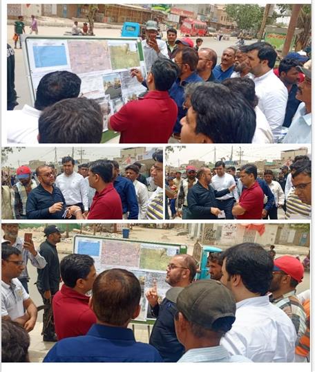 Commissioner Karachi Syed Hasan Naqvi along with DG KDA Syed Shujaat Hussain is making a detailed visit to Sarjani Town Yusuf Goth.